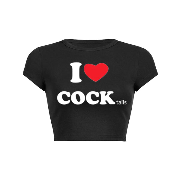 T-shirt bébé Y2K « J'aime les cocktails » 