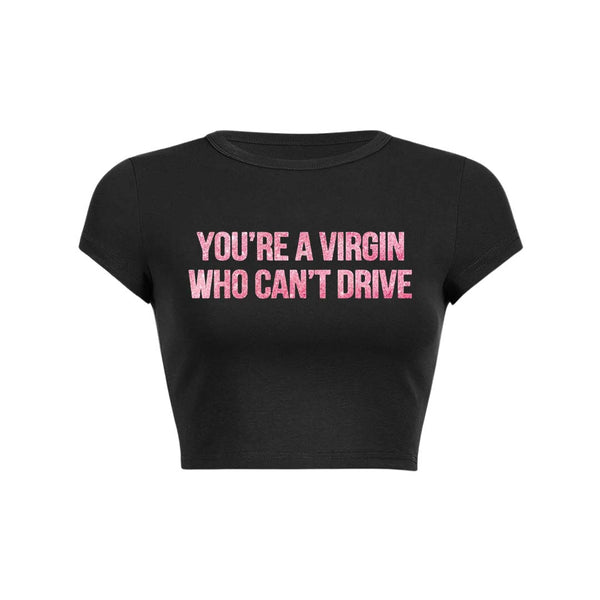 T-shirt court pour bébé Y2K « Youre A Virgin » 