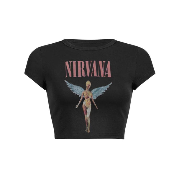 T-shirt col rond imprimé angle Nirxxxxa 