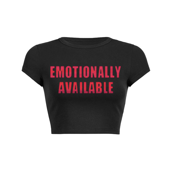 T-shirt bébé Y2K émotionnellement disponible 