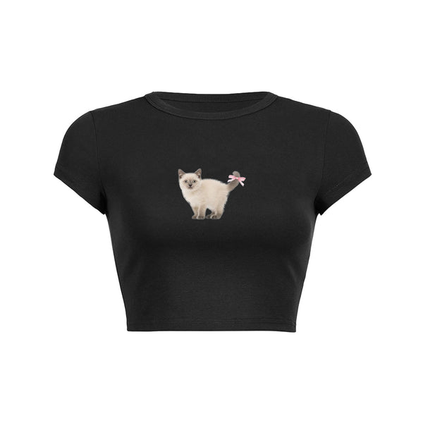 T-shirt bébé chaton, mode années 90/2000/2000 