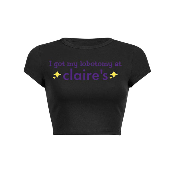 J'ai eu ma lobotomie chez Claire's Y2K Baby Tee Crop Top 