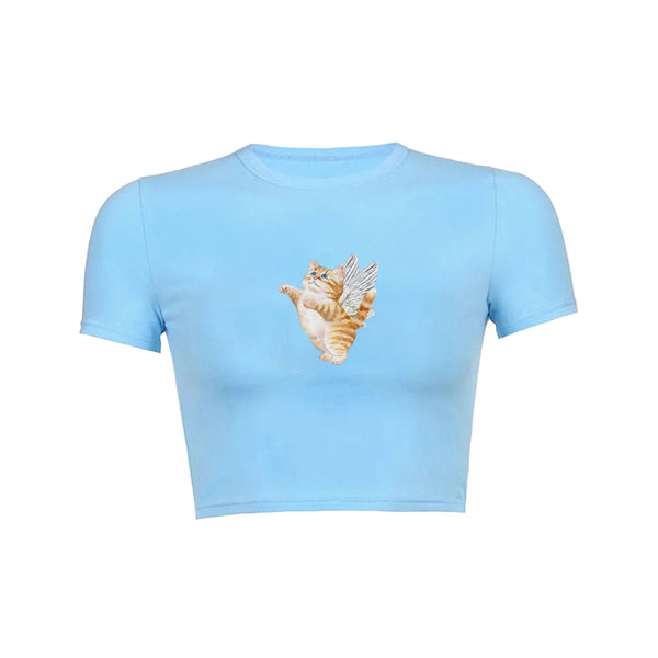 T-shirt bébé ange chaton chat 100 