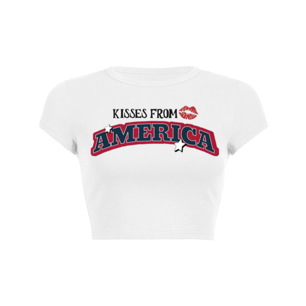 T-shirt bébé « Bisous d'Amérique » 1 