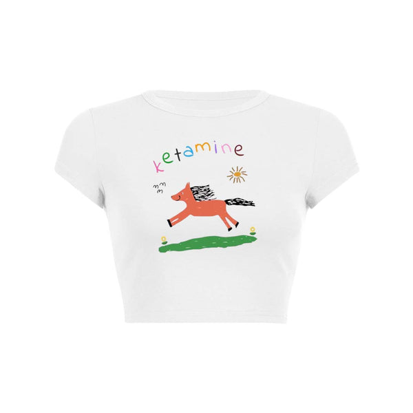 Haut court orange poney Y2K pour bébé 