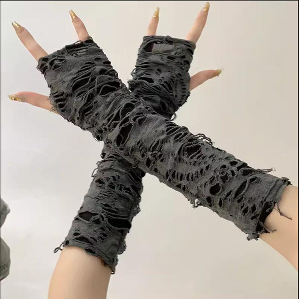 Gants patchwork solides et creux 