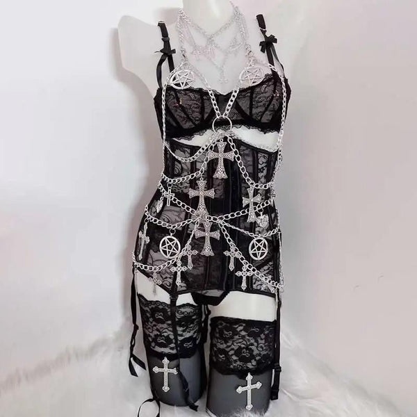 Haut caraco ajustable avec nœud papillon en dentelle 