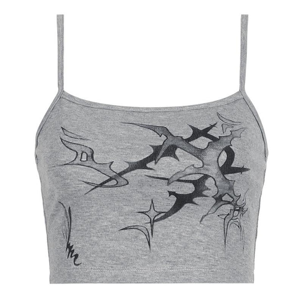 Haut camisole contrasté à col en U et dos nu 