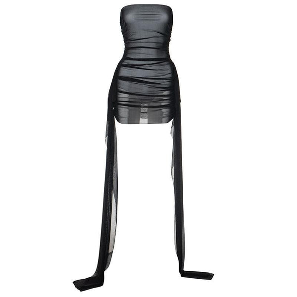 Robe mini tube froncée à volants en maille | robe tango rouge 