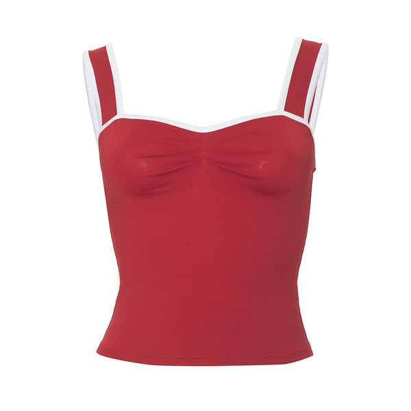 Haut camisole froncé à dos nu 