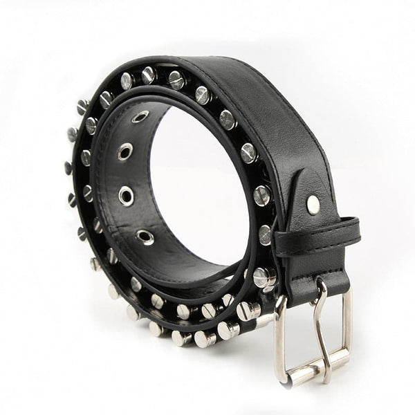 Ceinture en cuir PU avec boucle appliquée Bullet 