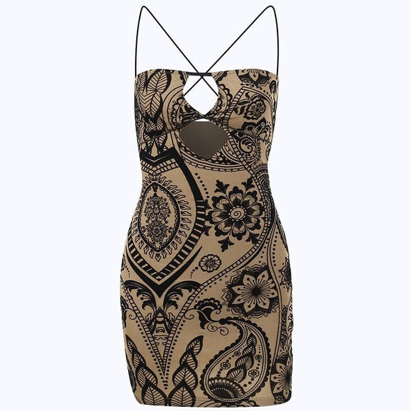 Mesh contrast hollow out cross back velvet mini dress  | black rave dress  | black rave dress