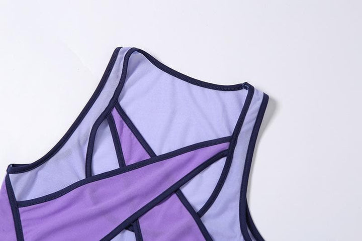 Hollow out patchwork mesh see through bodysuit - Halibuy