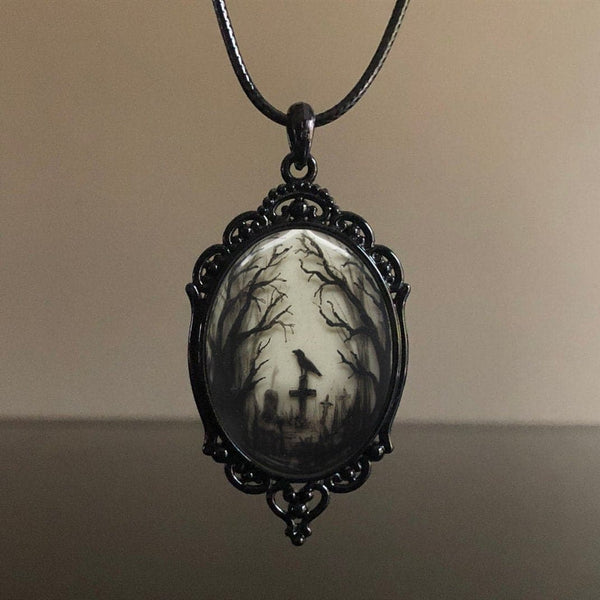 Collier chaîne avec pendentif en pierre 