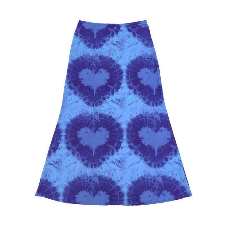 Tie Dye midi skirt - Halibuy
